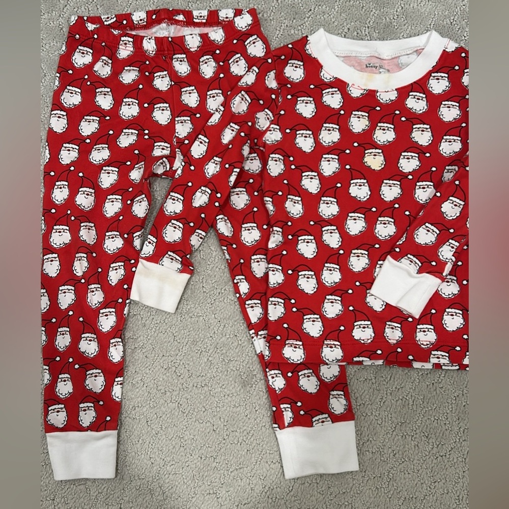 Kissy kissy Santa pajamas, size 2